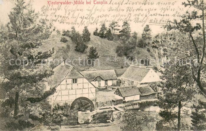 Templin Uckermark Brandenburg Klosterwalder Muehle – Ansichtskarte Templin