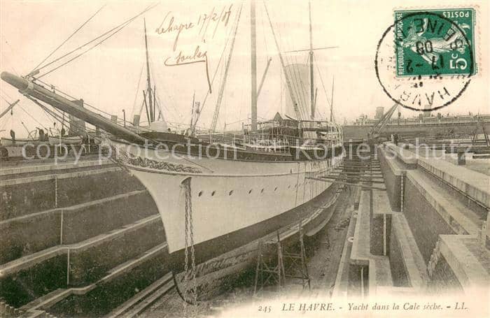 Segelschiffe LL Nr.245 LE HAVRE Yacht dacht la Cale seebe – Ansichtskarte