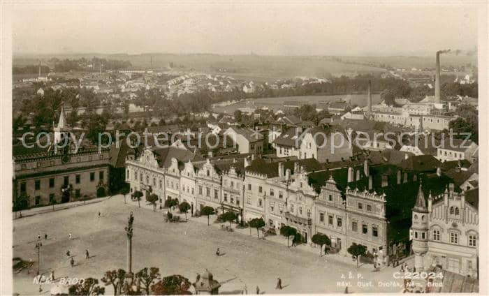 Nemecky-Brod Havlickuv Brod Deutsch-Brod CZ Panorama Marktplatz – Ansichtskarte