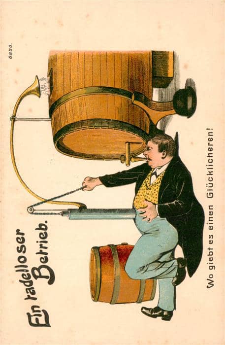 Bier Beer Biere Tadelloser Betrieb – Ansichtskarte