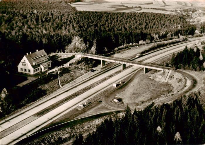 Autobahn Autostrada Autoroute Rathaus Stumpf Bad Hersfeld – Ansichtskarte