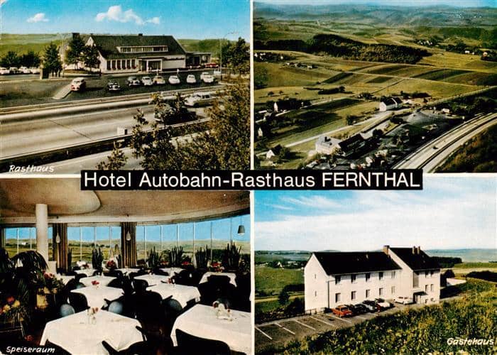 Autobahn Autostrada Autoroute Koeln Frankfurt Rasthaus Fernthal – Ansichtskarte