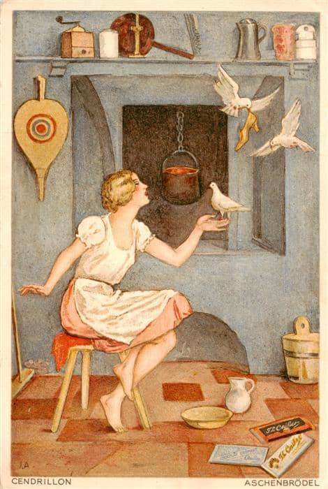 Maerchen Sagen Fairy Tale Conte-- Cendrillon Aschenbroedel Chokolade – Ansichtskarte