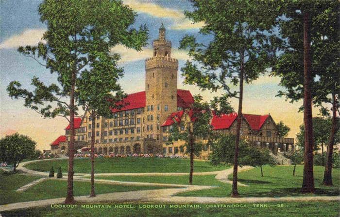 Chattanooga Tennessee USA Loukout Mountain Hotel on Lookout Mountain – Ansichtskarte Chattanooga