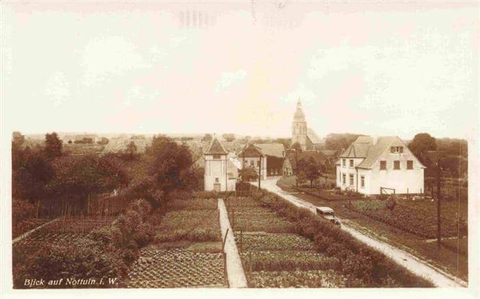 Nottuln NRW Ansicht mit Kirche – Ansichtskarte Nottuln