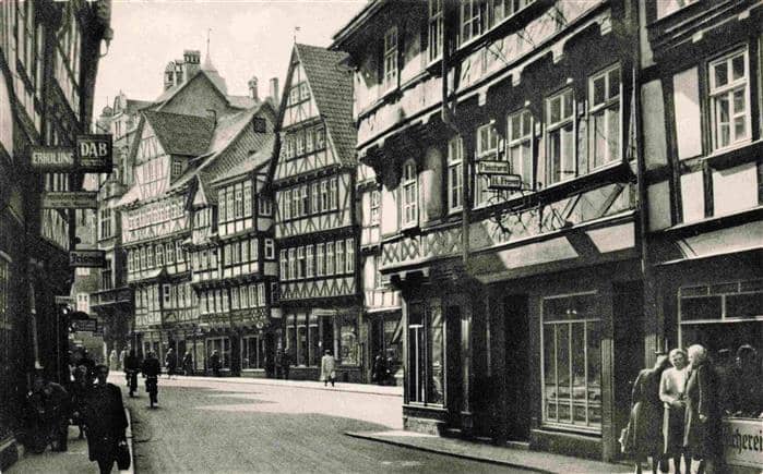Hann. Muenden Lange Strasse Altstadt Fachwerkhaeuser – Ansichtskarte Hann. Münden