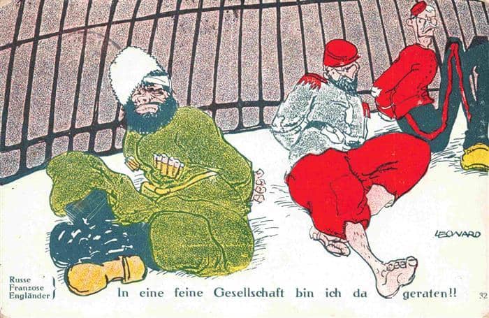 Politik Politics Politique Leonard Russ Franzose Englender – Ansichtskarte