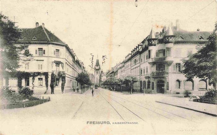 FREIBURG Breisgau BW Kaiserstrasse – Ansichtskarte Freiburg im Breisgau