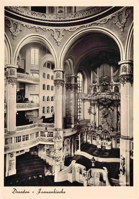 DRESDEN Elbe Frauenkirche vor der Zerstoerung – Ansichtskarte Dresden Elbe