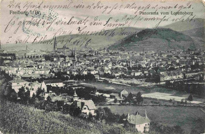 FREIBURG Breisgau BW Panorama – Ansichtskarte Freiburg im Breisgau