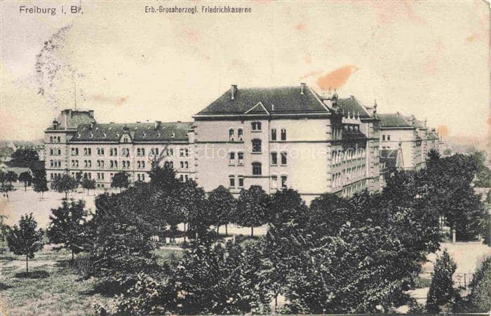 FREIBURG Breisgau BW Erb.-Grossherzogliche Friedrichkaserne – Ansichtskarte Freiburg im Breisgau