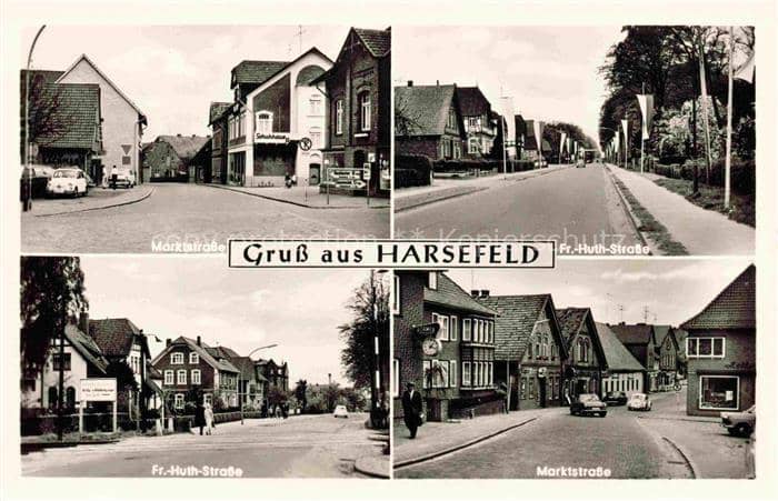 Harsefeld Stade Niedersachsen Marktstrasse Fr. Huth-Strasse – Ansichtskarte Harsefeld