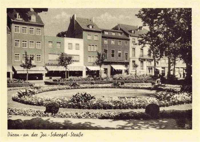 Dueren Rheinland NRW Partie an der Jos.-Schregel-Strasse – Ansichtskarte Düren
