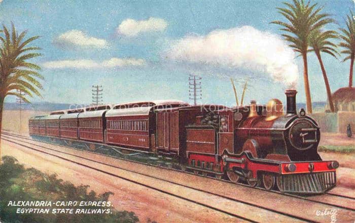 Verlag TUCK Raphael et Fils Nr. 9329 Alexandria Cairo Express Eisenbahn – Ansichtskarte