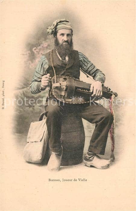 Musikinstrument Joueur de Vielle Bressan – Ansichtskarte