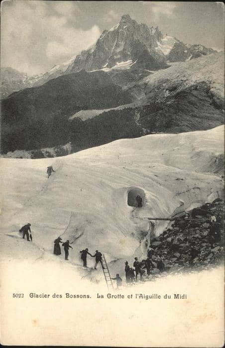 Gletscher La Grotte du Midi Bergsteigen Schweiz – Ansichtskarte