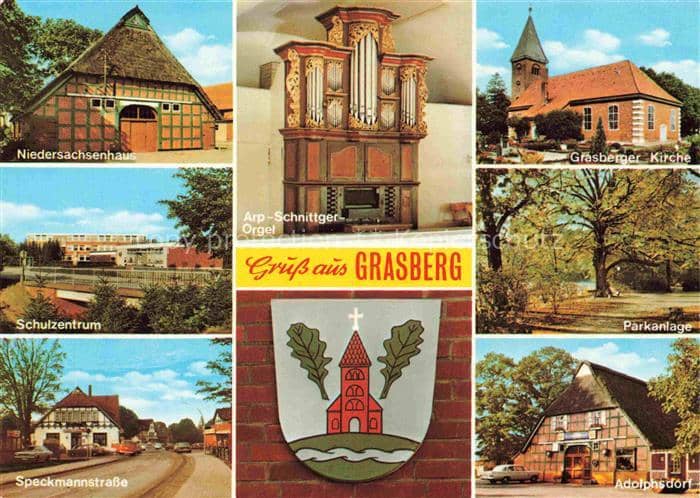 Grasberg Bremen Niedersachsenhaus Schulzentrum Speckmannstrasse Arp Schnittger O – Ansichtskarte Grasberg