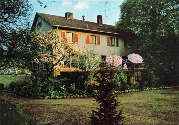 Kahlgrund Michelbach Spessart Unterfranken Bayern Herrnmuehle Pension Garten Ter – Ansichtskarte Alzenau i.UFr.