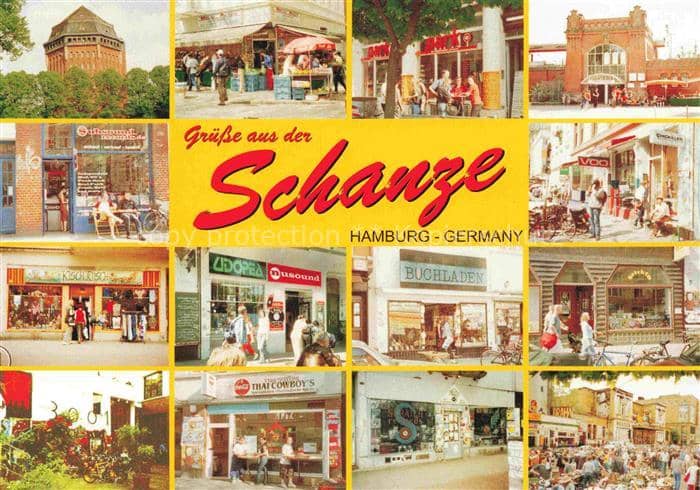 HAMBURG  CITY Schanzenviertel Schanzenstrasse Susannenstrasse Bartelsstrasse Sch – Ansichtskarte Hamburg