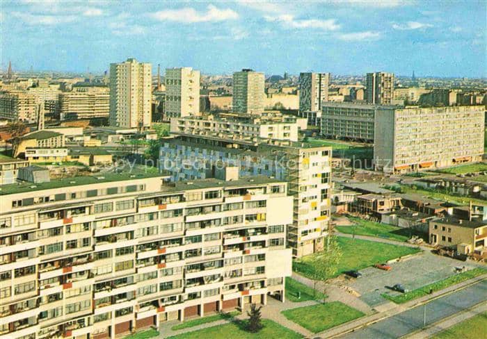 BERLIN  CITY Hansaviertel Hochhaeuser Wohnblocks Stadtpanorama Modernismus Inter – Ansichtskarte Berlin