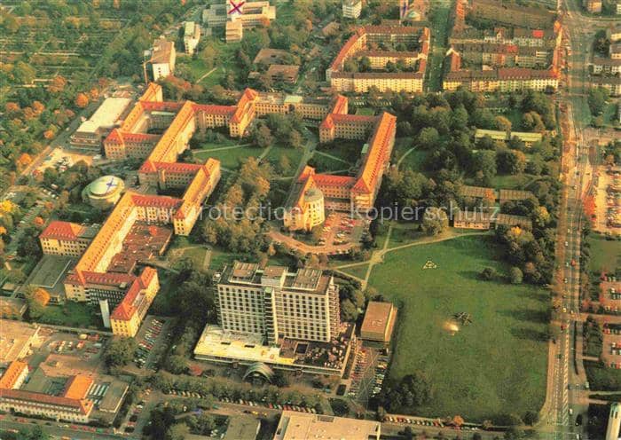 FREIBURG Breisgau BW Universitaetskliniken Klinik Krankenhaus Fliegeraufnahme Ki – Ansichtskarte Freiburg im Breisgau