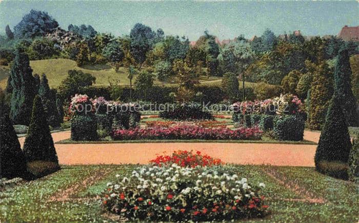 BERLIN  CITY Botanischer-Garten Italienischer-Garten Himalaja-Gruppe Blumenbeet – Ansichtskarte Berlin