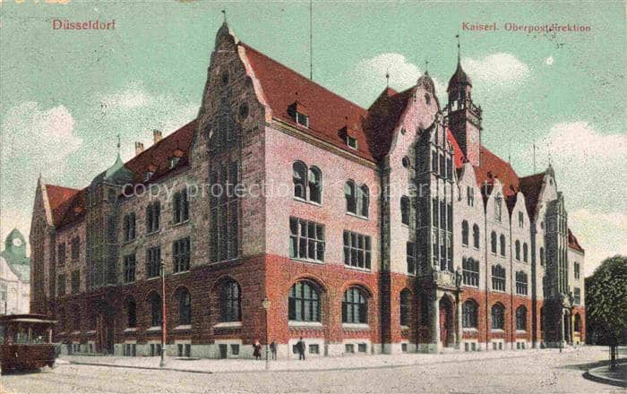 DuessELDORF  CITY Kaiserliche-Oberpostdirektion Backsteingebaeude Historismus St – Ansichtskarte Düsseldorf