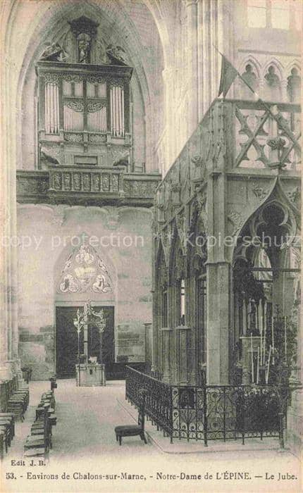 Orgel Kirchenorgel Organ Orgue Notre Dame de L'Epine le Jube Chalons sur Marne – Ansichtskarte