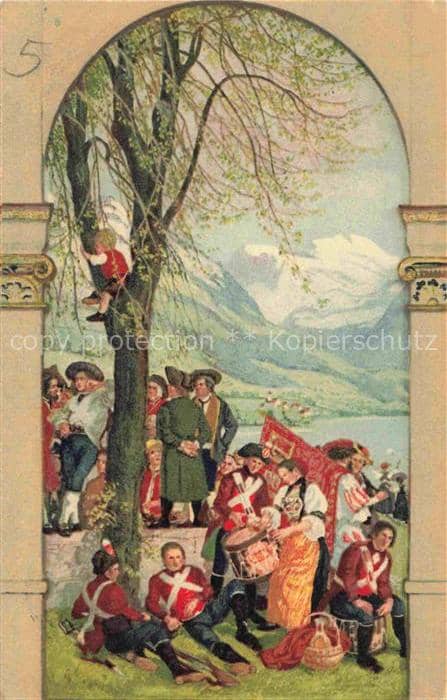 Bundesfeier Schweiz Jahrgang:  1918 fuer unsere Soldaten fete nationale – Ansichtskarte