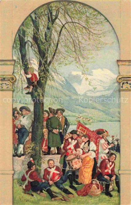 Bundesfeier Schweiz Jahrgang:  1918 fuer unsere Soldaten fete nationale – Ansichtskarte