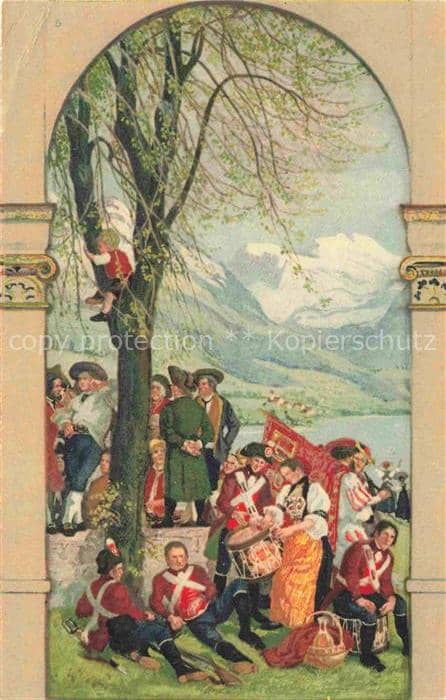 Bundesfeier Schweiz Jahrgang:  1918 fuer unsere Soldaten fete nationale – Ansichtskarte