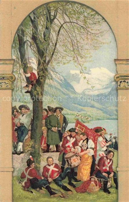 Bundesfeier Schweiz Jahrgang:  1918 fuer unsere Soldaten fete nationale – Ansichtskarte