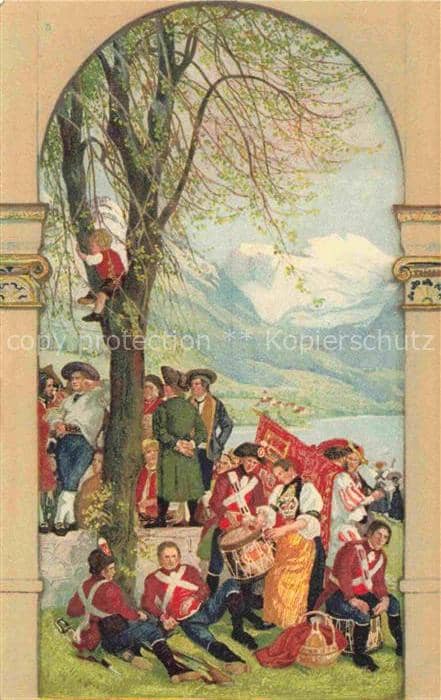 Bundesfeier Schweiz Jahrgang:  1918 fuer unsere Soldaten fete nationale – Ansichtskarte