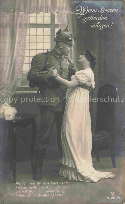 Foto GLCo Nr. 7380/4 Soldat Pickelhaube – Ansichtskarte