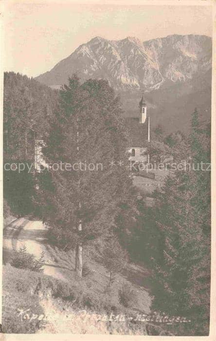 Meilingen Pfronten Bayern Kapelle Bergkapelle Wald Alpen Berglandschaft Weg Baeu – Ansichtskarte Pfronten