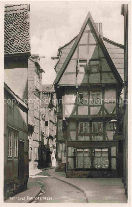 Badenstedt HANNOVER Potthofstrasse Fachwerkhaus Altstadt Gasse Laden – Ansichtskarte Hannover
