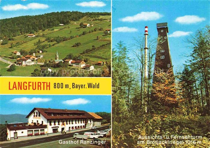 Langfurth 800m Schoefweg Bayerischer Wald Bayern Gasthof-Ranzinger Brotjacklrieg – Ansichtskarte Schöfweg