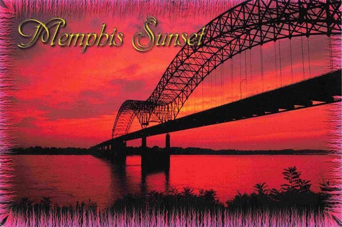 Memphis Tennessee Hernando de Soto bridge connects Tennessee and Arkansas – Ansichtskarte Memphis
