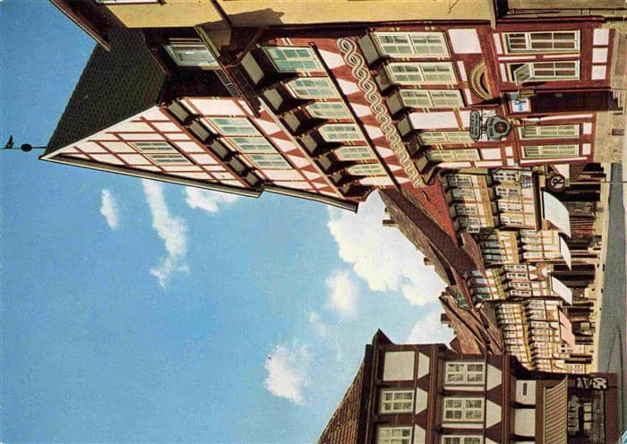 Einbeck Niedersachsen Blick in die Tiedexerstrasse Fachwerkhaeuser Altstadt – Ansichtskarte Einbeck