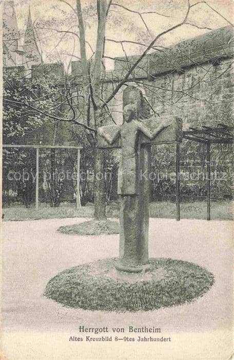 Bentheim BAD BENTHEIM Herrgott von Bentheim Altes Kreuzbild 8. - 9. Jhdt. – Ansichtskarte Bad Bentheim