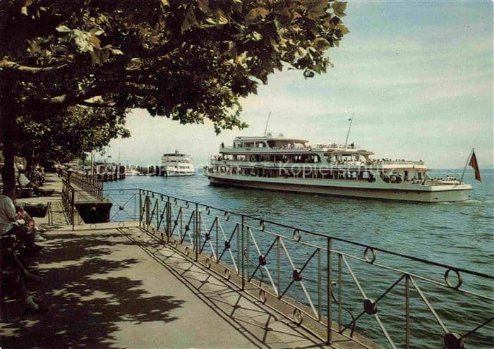 Schiffe Ships Navires Meersburg Bodensee Seestrasse – Ansichtskarte