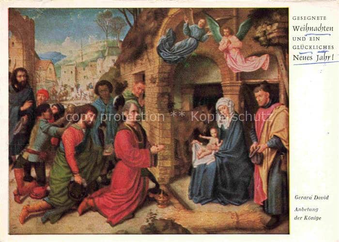 Weihnachten Christmas X-Mas Noel Anbetung der Koenige Gerara David – Ansichtskarte