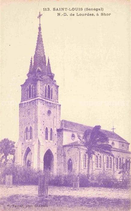 Saint Louis Senegal Eglise Notre-Dame de Lourdes à Shor – Ansichtskarte