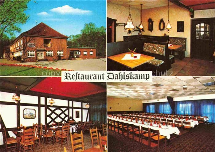 Nordsulingen Restaurant Dahlskamp Saal Festtafel – Ansichtskarte Sulingen