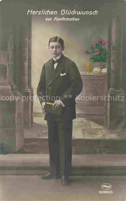Foto Amag Nr. 62923/5 Glückwunsch Konfirmation – Ansichtskarte