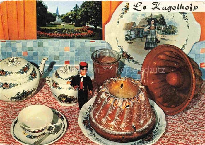 Rezept Recette-- Kugelhofp Kuchen – Ansichtskarte