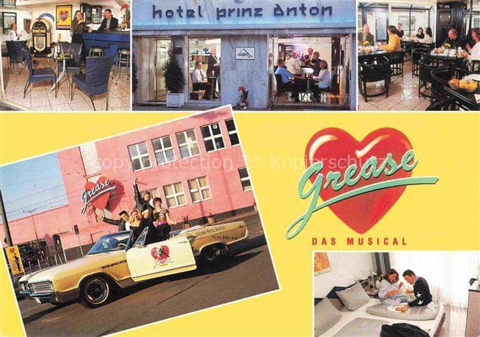 DuessELDORF  CITY Akzent Hotel Prinz Anton Bar Gastraeume Zimmer Grease Musical – Ansichtskarte Düsseldorf