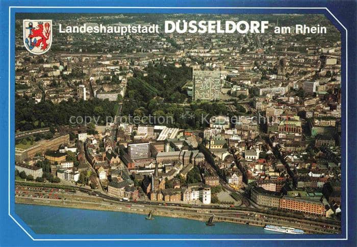 DuessELDORF  CITY Fliegeraufnahme – Ansichtskarte Düsseldorf