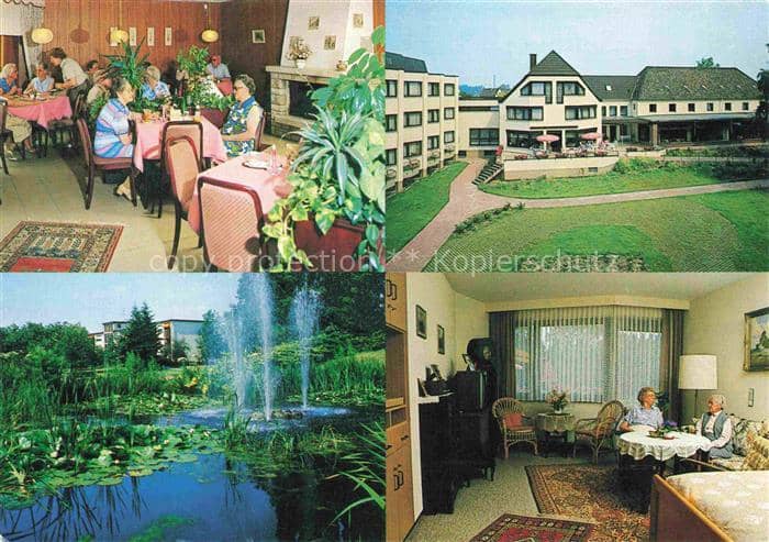 Dueren Rheinland NRW Schenkel Schoeller Stift Kaminzimmer Park Fontaene – Ansichtskarte Düren