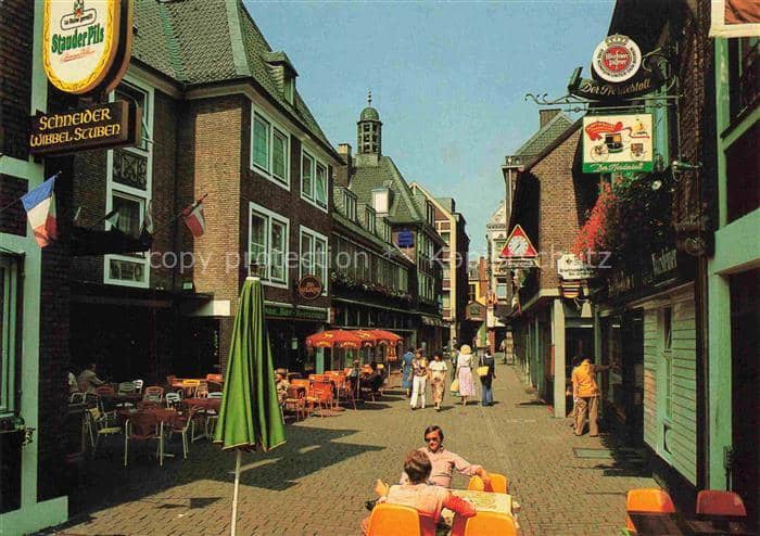 DuessELDORF  CITY Schneider-Wibbel-Gasse Strassencafés – Ansichtskarte Düsseldorf